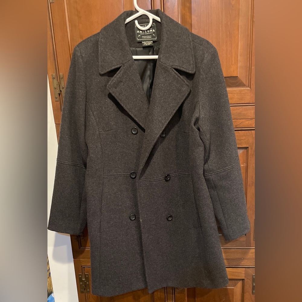 Arizona Jean Company Wool Pea Coat - Charcoal XL